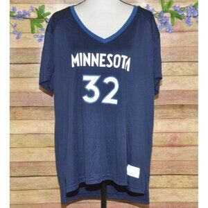 Fanatics Womens Blue Minnesota Timberwolves Towns #32 Jersey Shirt Top Size 2XL